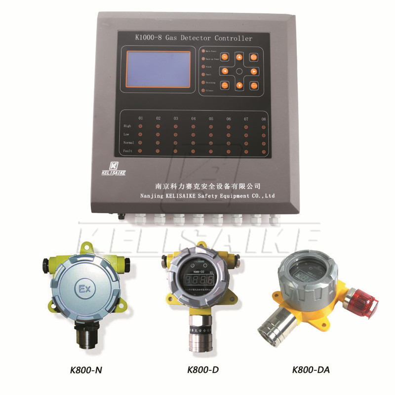 Solid Relay Output Fixed Hydrogen Gas Detector DC 24V with Electric Control