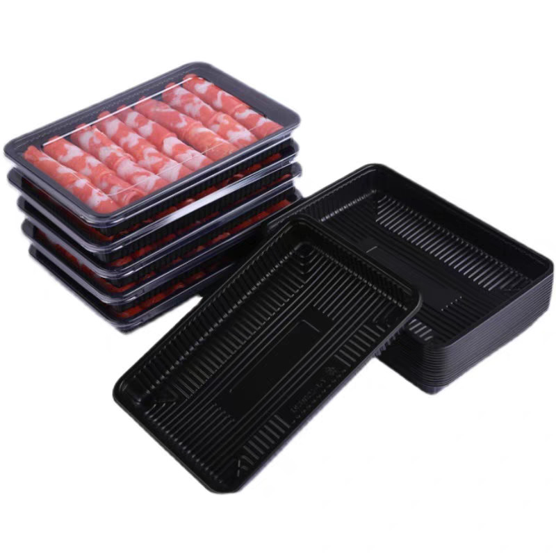 Disposable Blister Frozen Food Tray Microwave Safe Freezer Food Tray With Lid