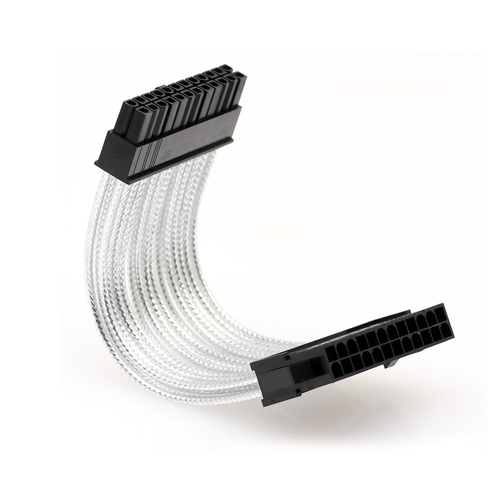 Wire Harness Power Supply Cable 24 pin ATX Male To Female 18AWG for Main Board