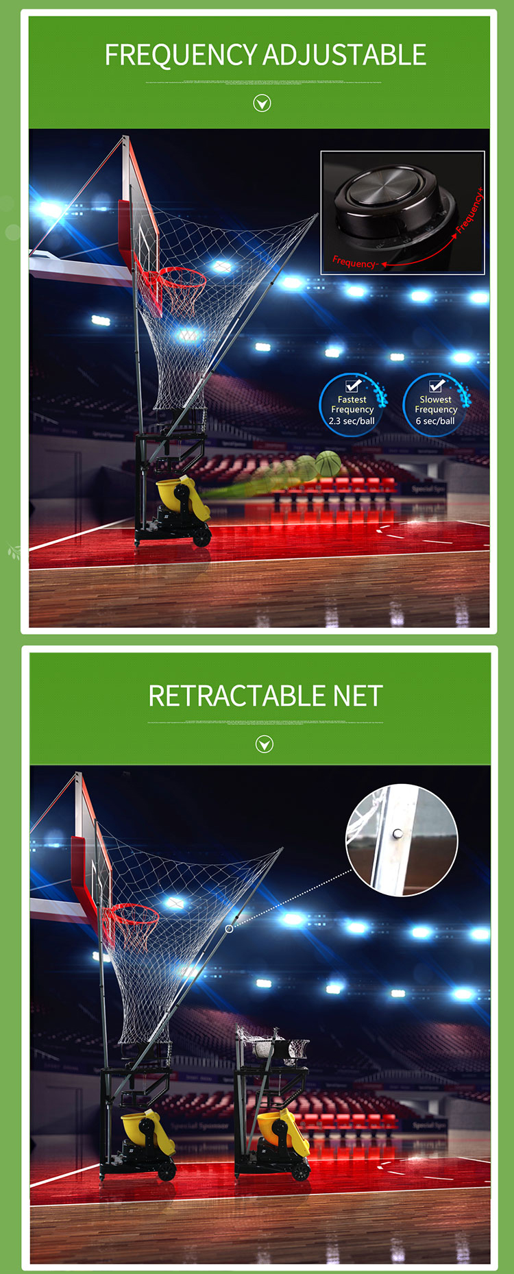 Cable Connected Basketball Shot Trainer Machine For Indoor Outdoor Gym Usage