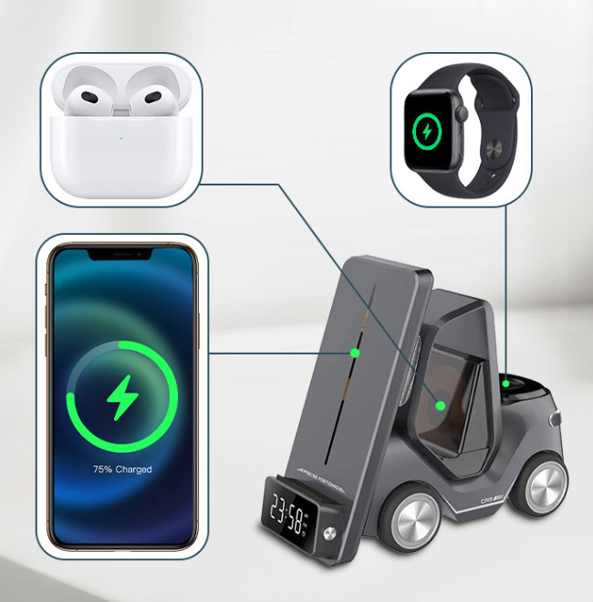 5 In One New Truck 15W Wireless Charger For Iphone 13 14 Pro Max Watch Airpods
