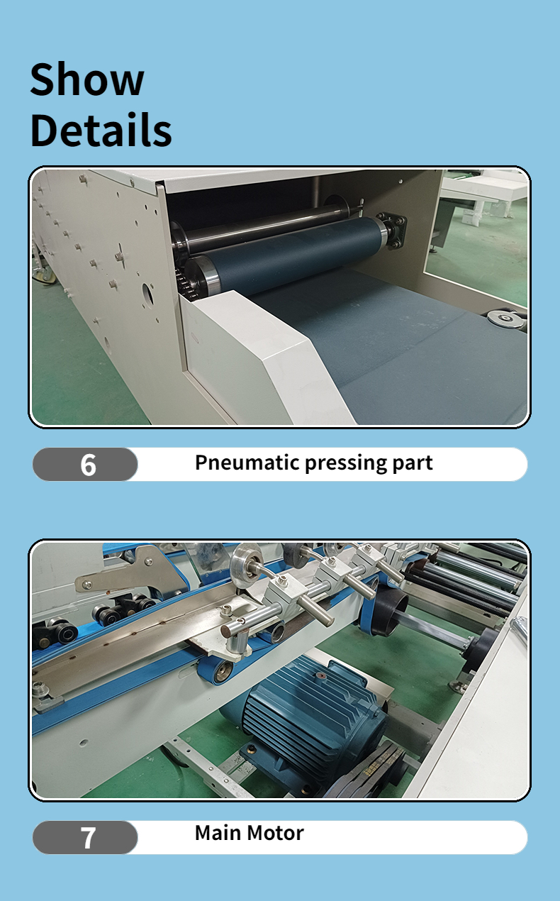 PLC Controlled CQT-800WK-1 Corrugated Paper Box Folder Gluer Machine for Box Packaging
