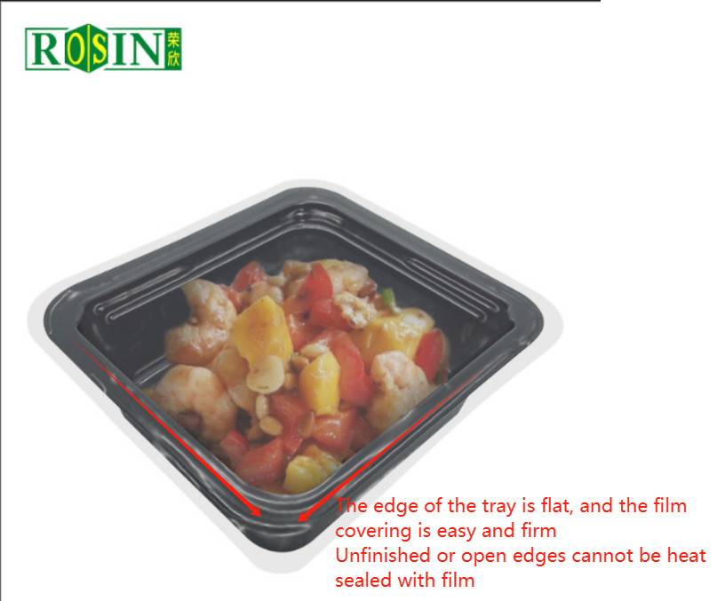 Customized Disposable Plastic Meat Packaging Trays Fresh Lock Black