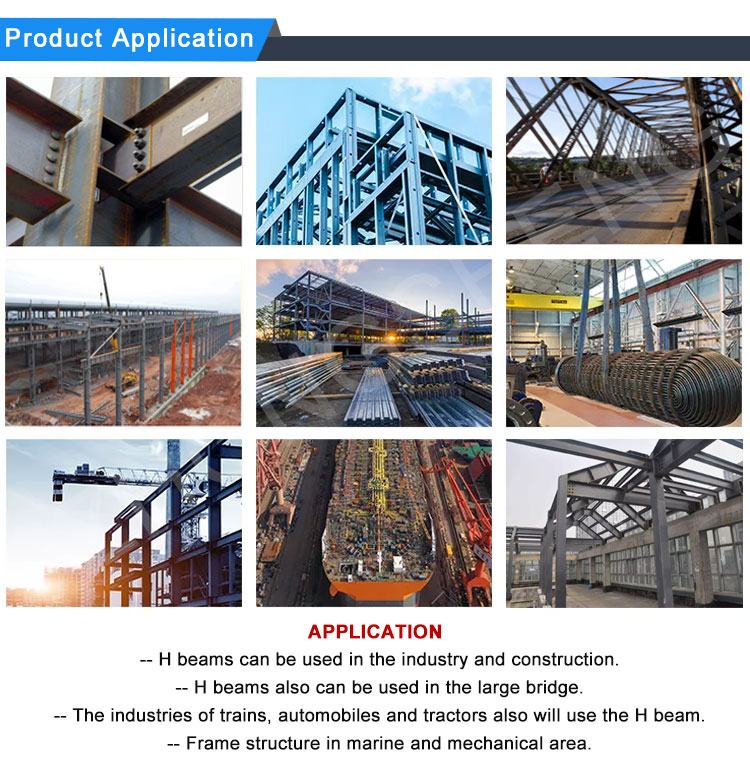 Q345B ASTM A992 / A572 Grade 50 Steel Plate H Beam Construction with Length 6-12m or as Per Customer Requiremen
