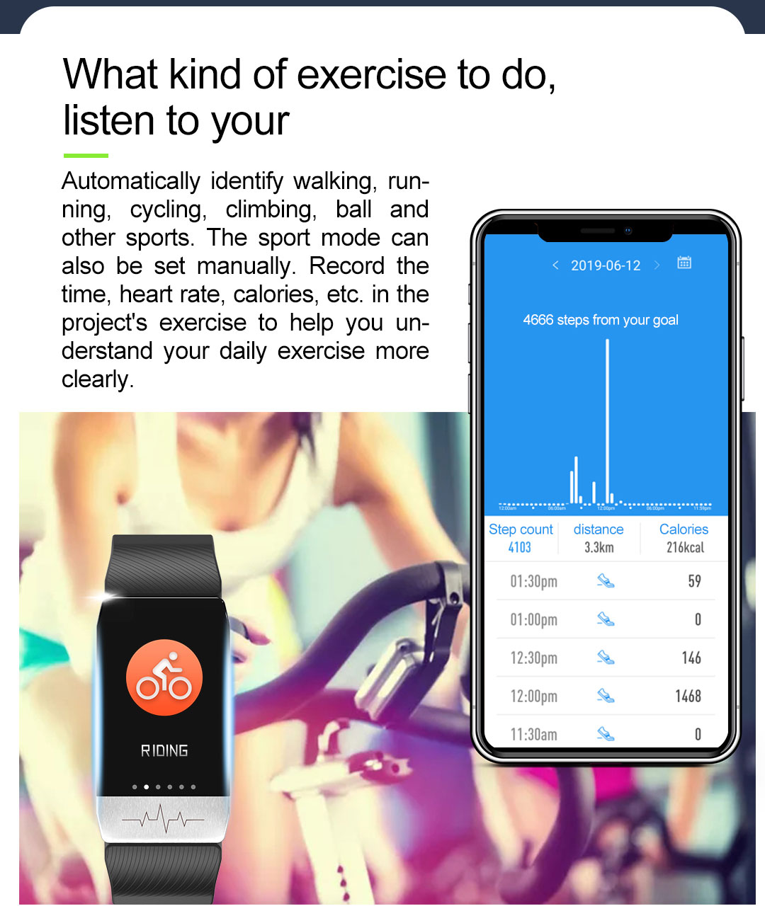 Men Smart Band OEM With Temperature Sensor Measuring Bracelet Fitness Bracelet Watch