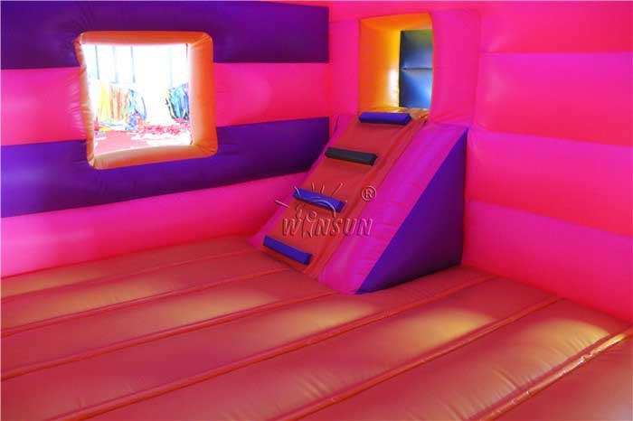 Plastic Soft Inflatable Jump House / Kids Bounce House With Air Blower