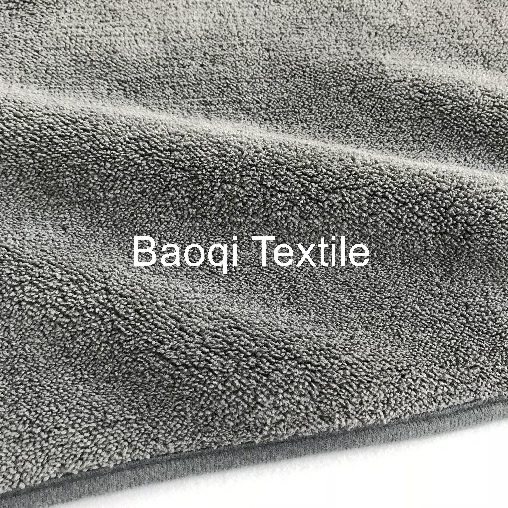 Grey microfiber drying towel 80% poly 20% polyamide car drying towel,thick double sides microfiber bath towels