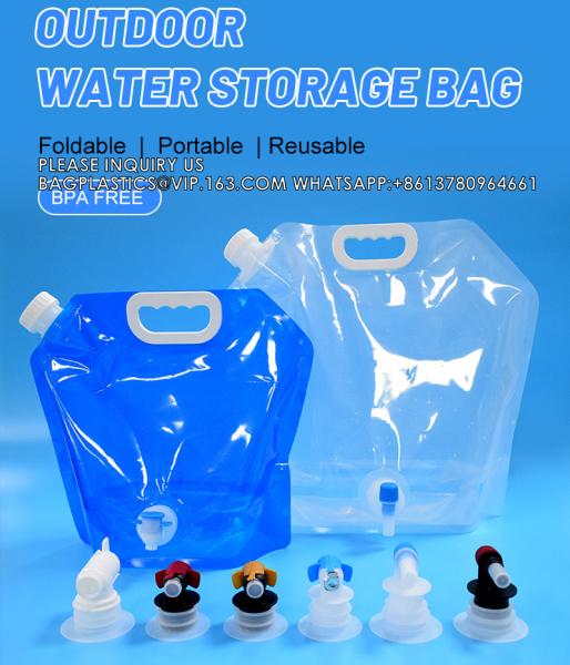 Custom Drink Liquid Spout Pouch Bag Packaging Plastic Fruit Water Juice Pouch 5L