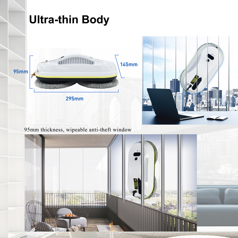 24V Household Electric Automatic Smart Glass Cleaning Robot for High Building Windows