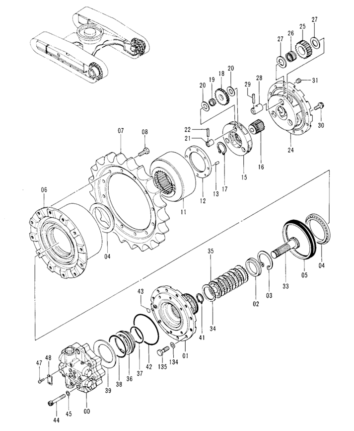 EX60-2 EX60-3 EX60LCK-3 Carrier Assembly 1016275 3054866 3054864 High-Performance Excavator Components