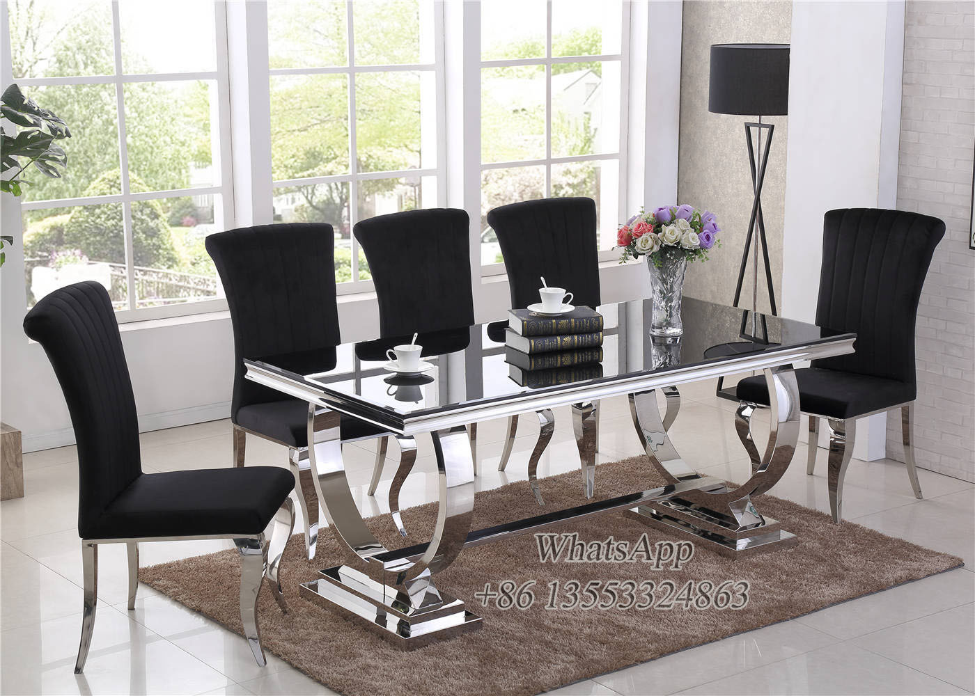 Grey Stainless Steel Dining Chair in Furniture Manufacturer (YS-6)
