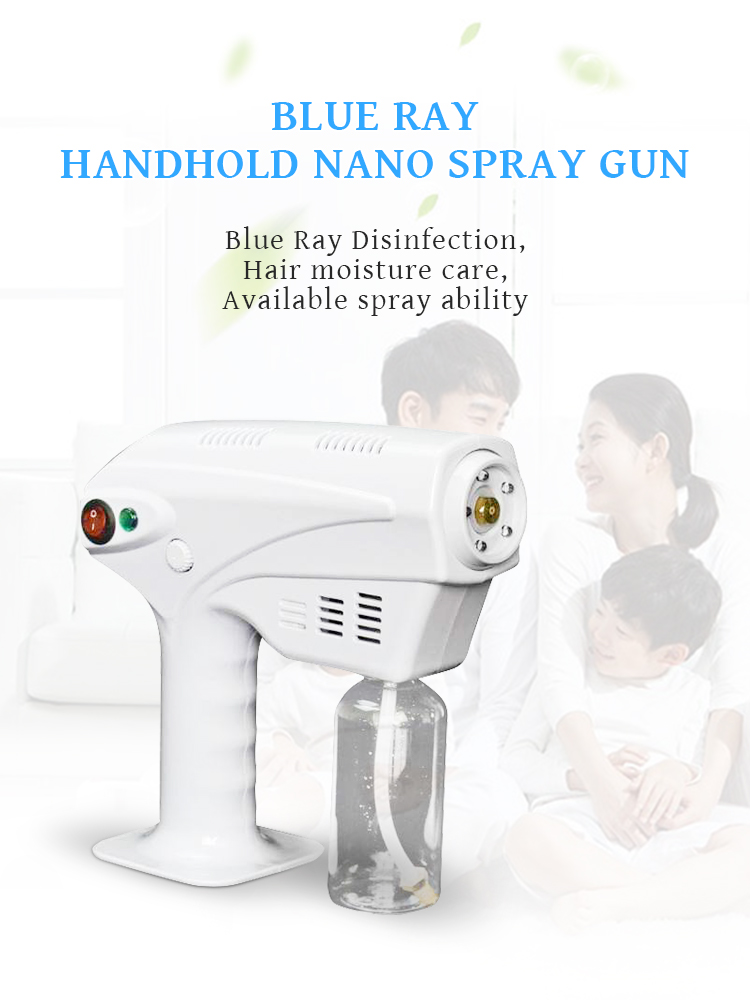 Intelligent Ultraviolet Nano Atomization White Wired Electric Spray Gun for sanitizer