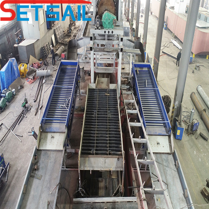 Stable Performance Chain Bucket Gold Dredger with Jigging Machine