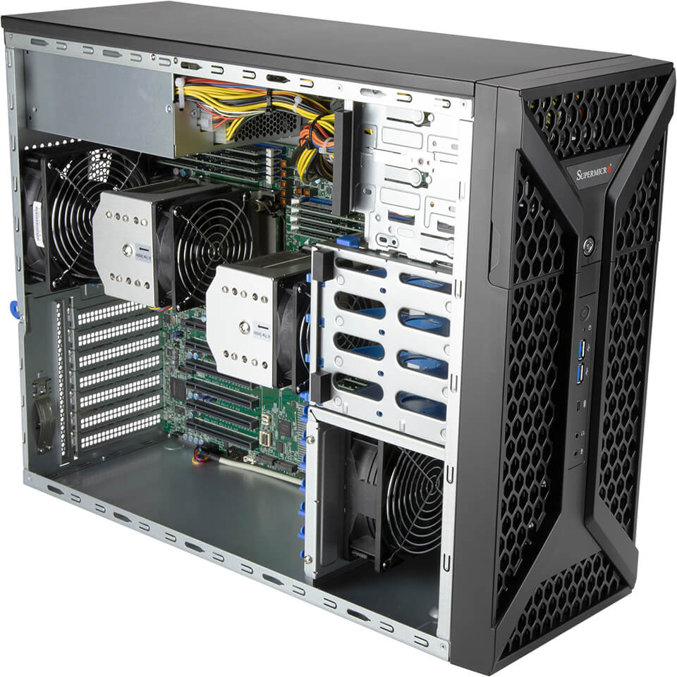 SUPERMICRO SYS-730A-1 Tower System Network Server with Intel 6346 CPU and 64GB Memory