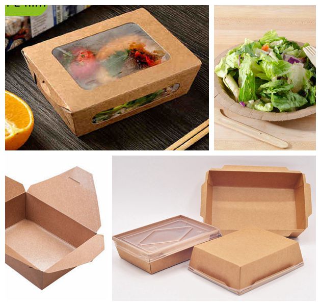 One Side15g Good Grade PE Coated Brown Kraft Paper For Salad Bowl Disposable