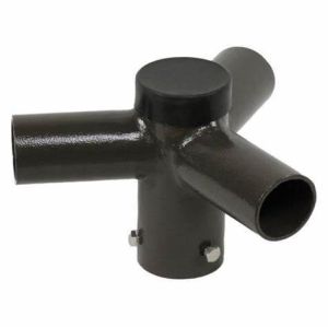 China Durable Cast Iron Stand for 5 Inch Square Poles Customized 90 Degree Tenon Adapter on sale