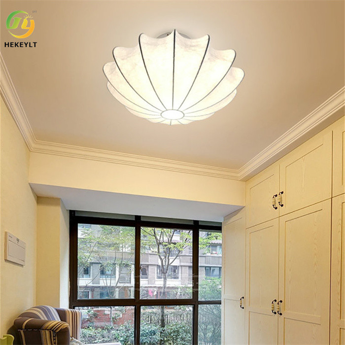Semi Flush Mount LED Ceiling Light Glass Gold Flower Star