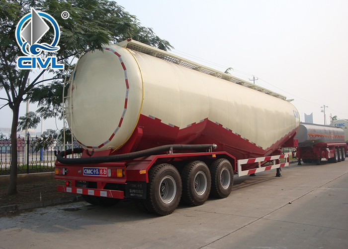New 58000L Semi Bulk Cement Tank Carrier semi Trailer With Bohai Air Compressor And Weichai Engine