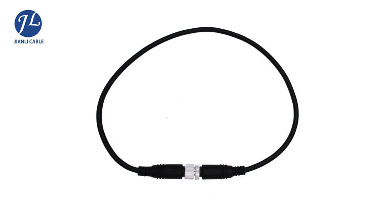 2Pin GX12 30CM Locking Device Aviation Cable Car Monitoring System