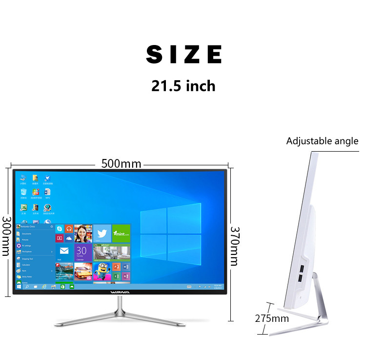 21.5 Inch All In One Computer Core I3 I5 I7 PC Desktop Computer With Call Center Support