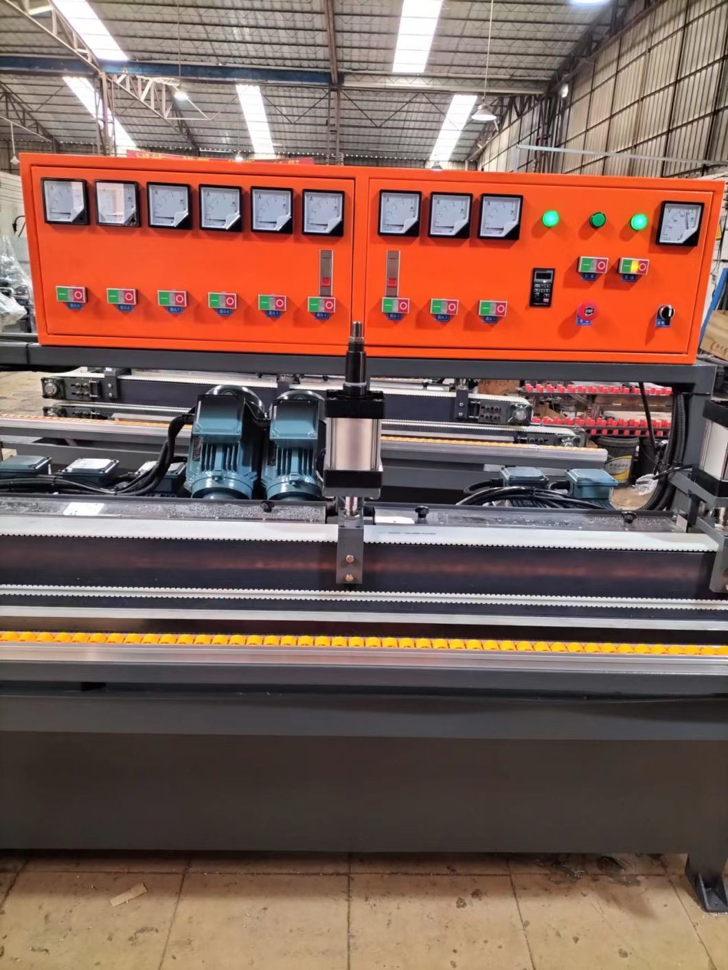 Horizontal 9 Motors Glass Edging Machine Glass Polishing Machine