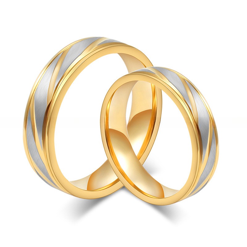 Third Party Appraisal Stainless Steel Couples Rings for Anniversary Engagement Wedding
