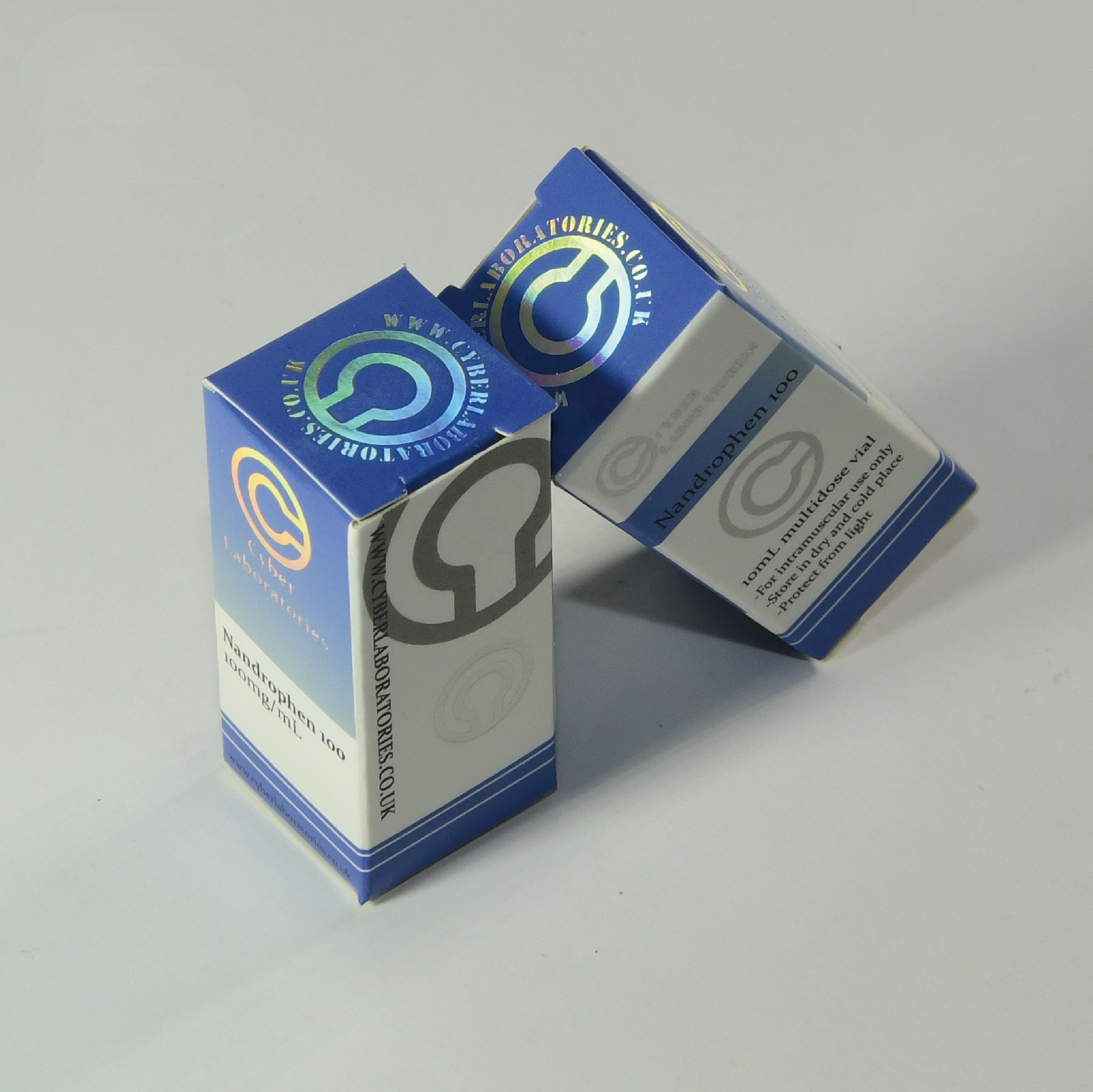 UV Coating 10ml Vial Boxes , 300gsm White Cardboard Packaging Boxes