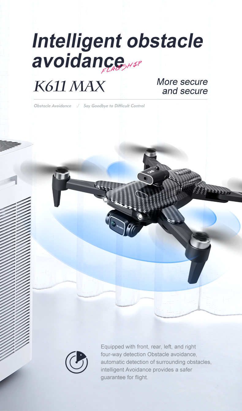 Mini Aerial Camera K818 Max 4k Drone with Brushless Optical Flow Positioning and 2.4g Wifi Fpv Control Type Remote Control