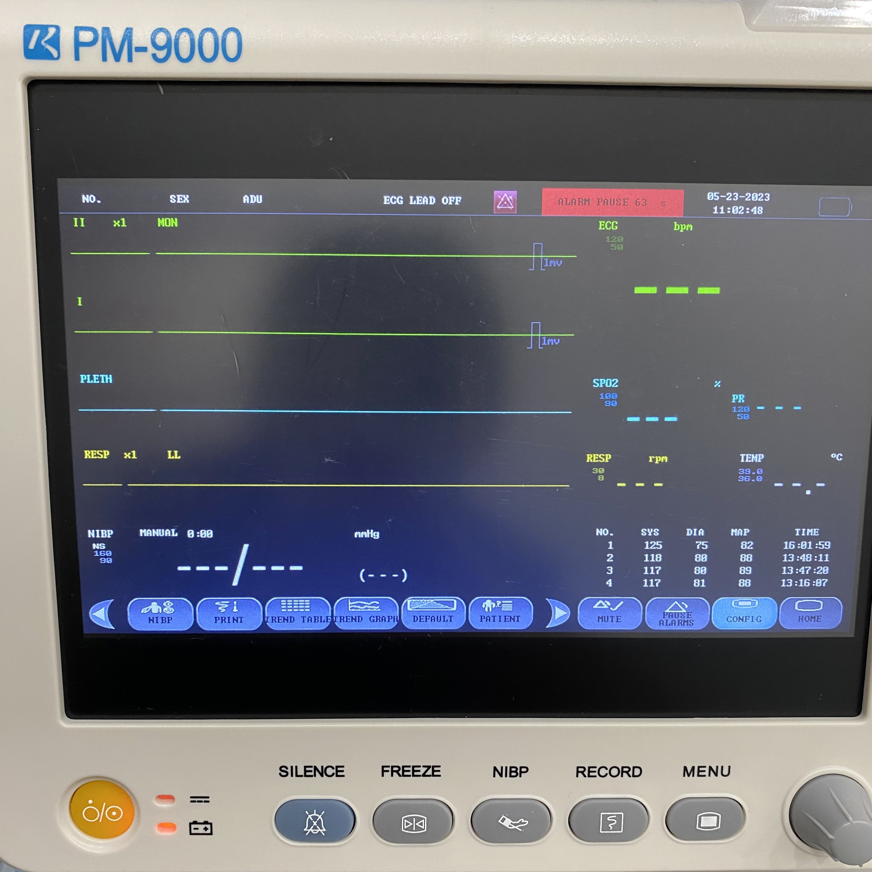 Bedside 7 Inch Multiparameters Vital Signs Monitor For Hospital Emergency