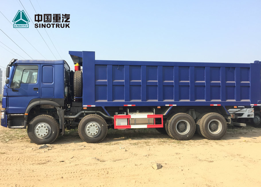 Euro 2 371HP Heavy Load Truck 8x4 12 Tyre Front Lifting HOWO Tipper Truck