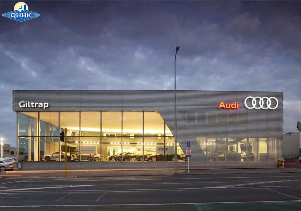 Q355b Prefab Commercial Retail Buildings Steel Structure Automobile Exhibition