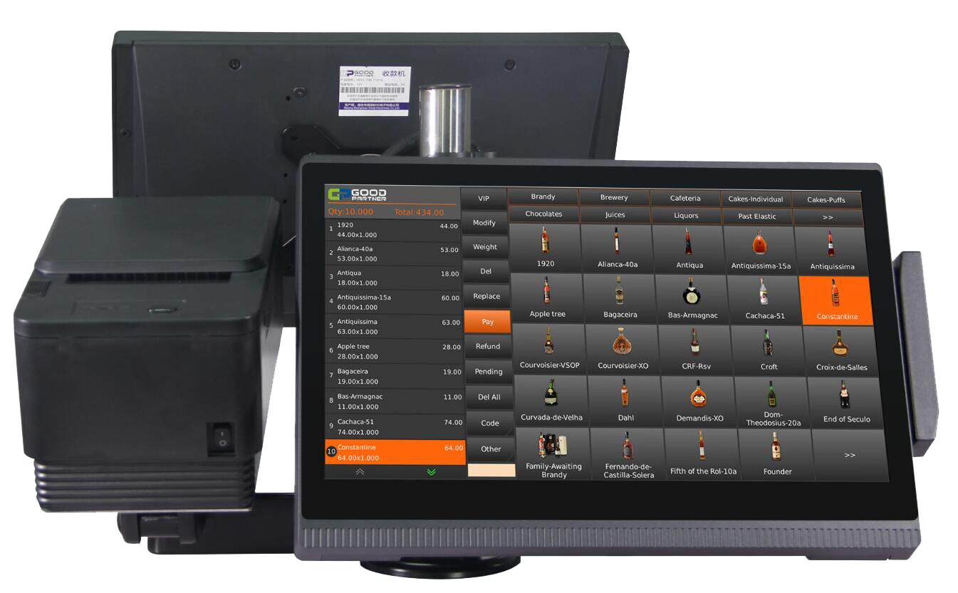 Cash Register with Thermal Receipt Printer Dual Display and Optional Weighing Scale