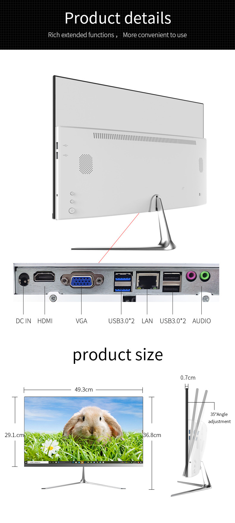 Customized 19.1in 2.8GHz Intel I3 Gaming PC Lntel HD 3000