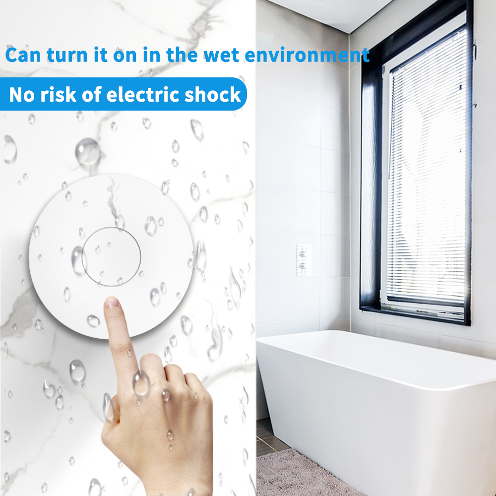 SIXWGH Remote Control Lamp Socket Electronic EU Plug Waterproof Kinetic Energy Switch