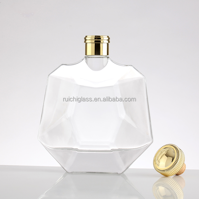 Customize Sealing Type 500ml Pure Vodka Wine Glass Bottle 700ml 750l 500ml Customized