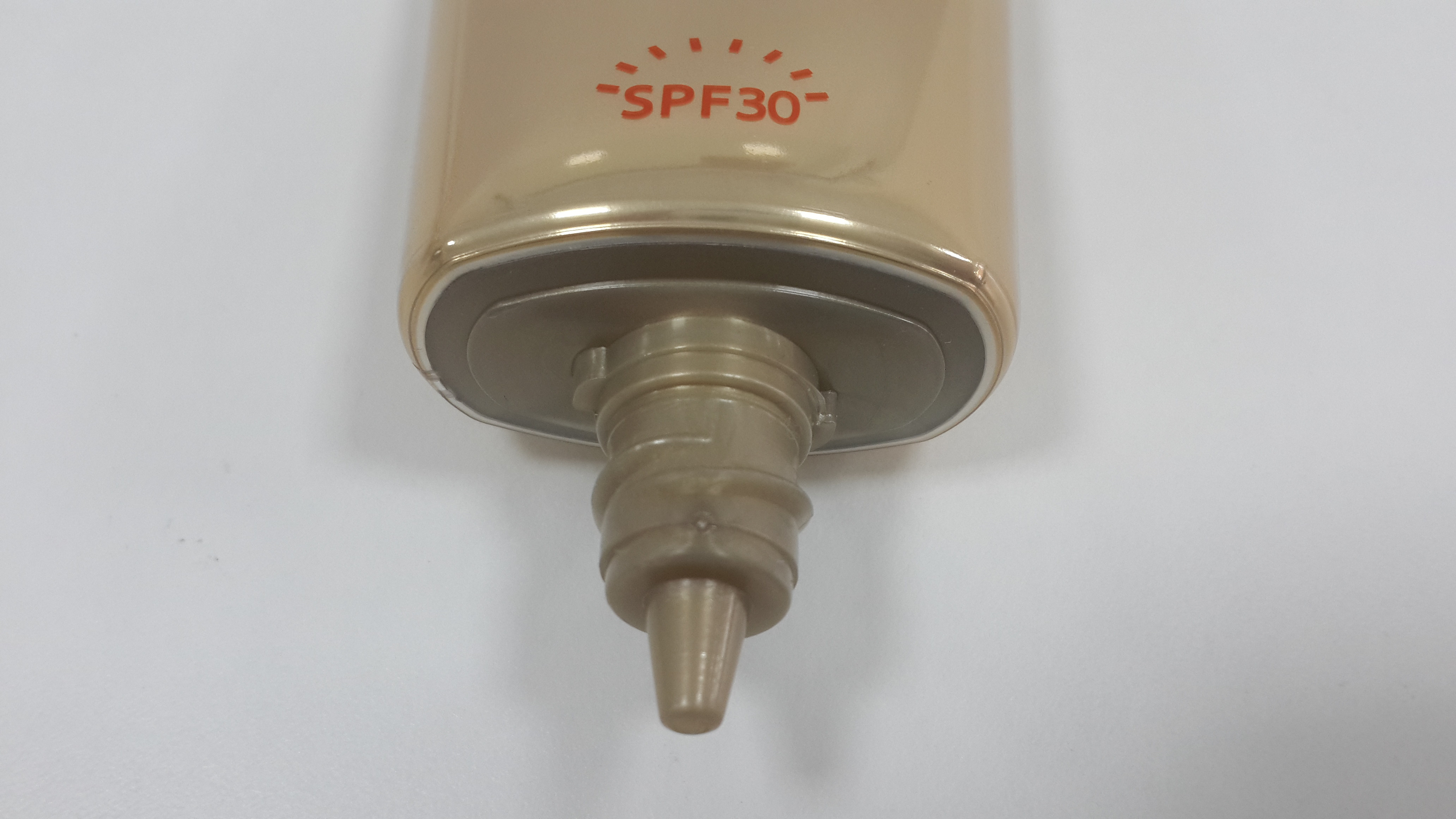 Golden Coating Aluminum Barrier Flat Oval Tube With Transparent PMMA Cap