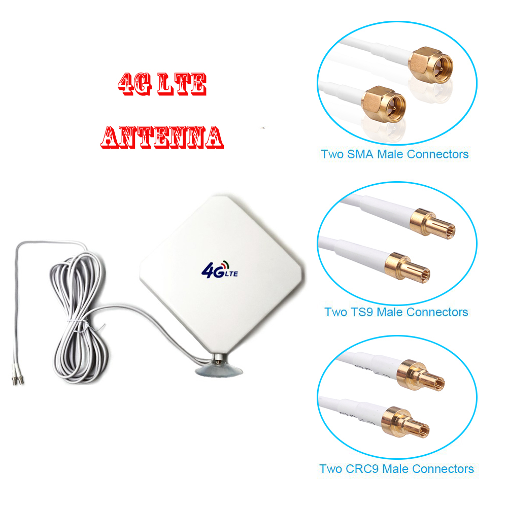 50W 35dBi Dual Connector 3G 4G LTE TS9 CRC9 Antenna Signal Booster Repeater Amplifier