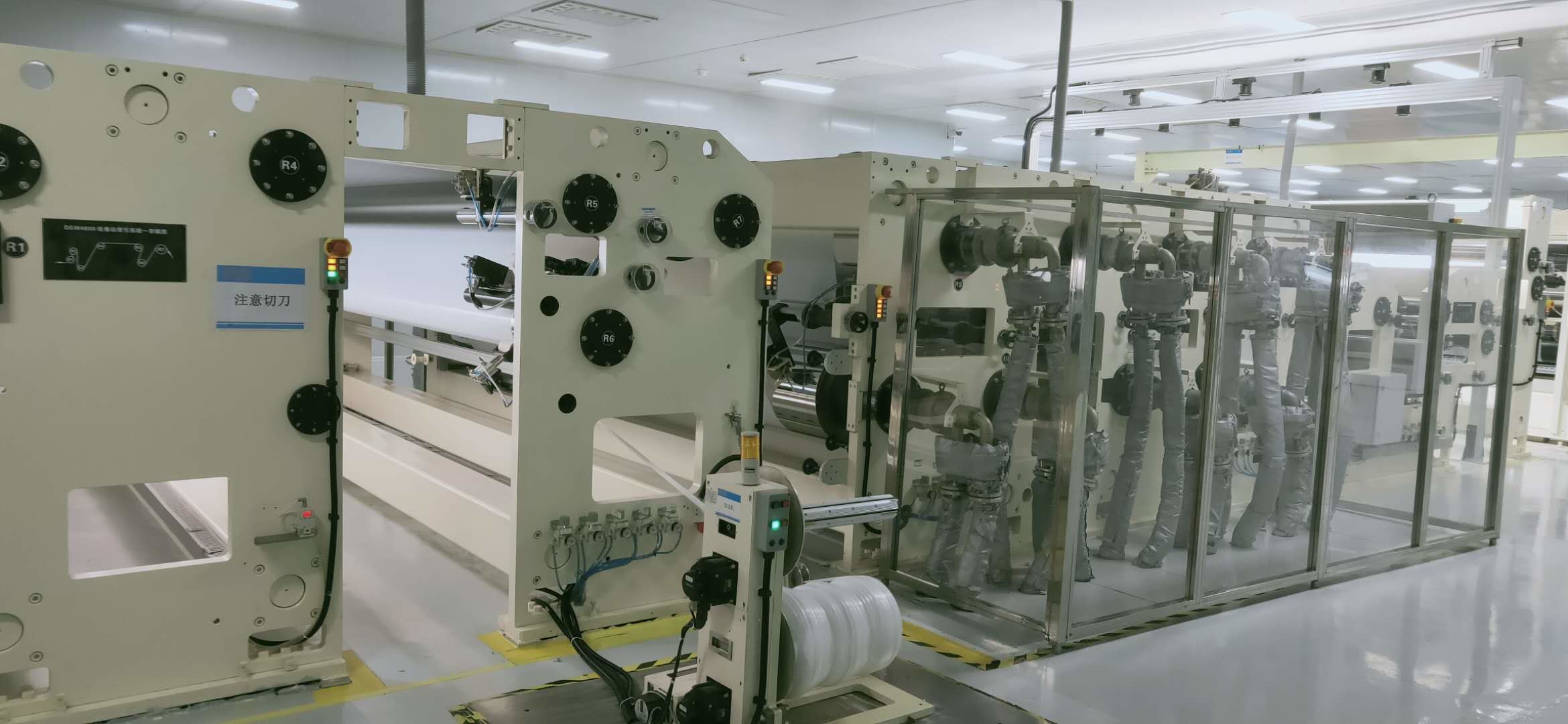 1060mm 5 Micron 3 Phase Stretch Film Rewinding Machine