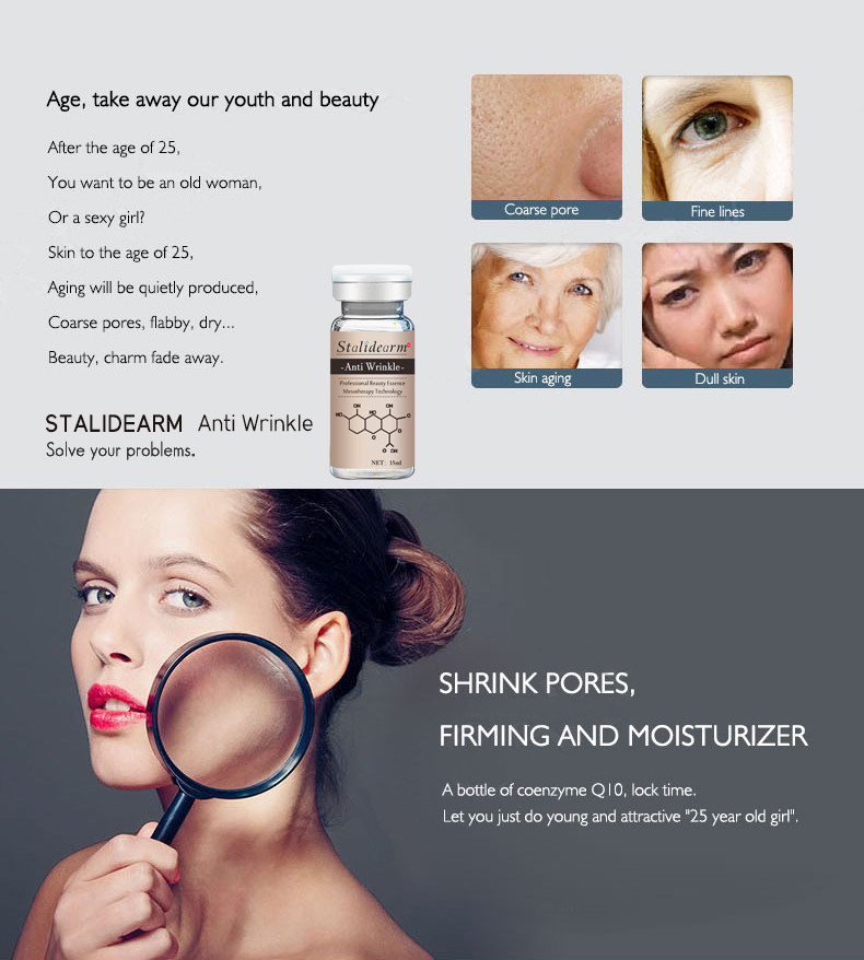 Private Label Organic Skincare Collagen Firm Serum Transparent Anti Wrinkle Essence 6 Bottle/Set good and safe effect