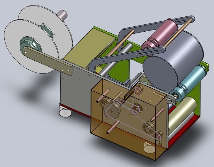 Aluminum SS304 Tube Semi Auto Label Applicator 18mm-120mm