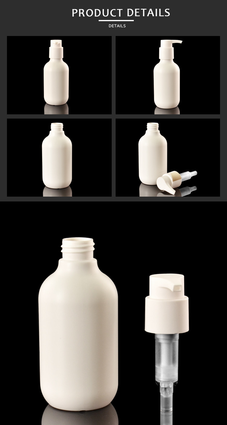 300ml Plastic Round PE Cosmetic Bottle Customized Hand Wash Lotion Pumps Shampoo Bottle
