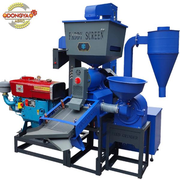 DONGYA AGRO Combined Commercial Water Cooled diesel Type Rice Mill Machine 650kg
