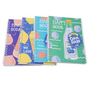 Custom A5 Gold Wire Journal Note Book With Spiral Binding And Personalized Cover