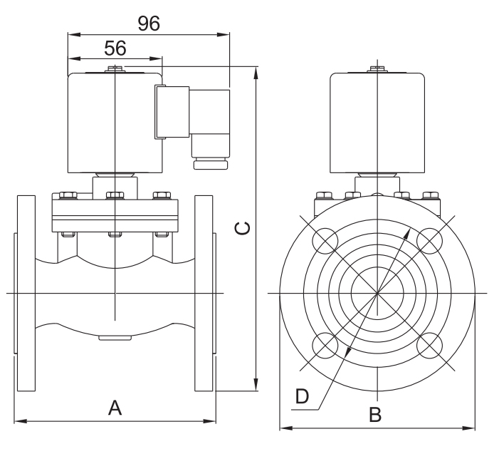 1'' 1 1/4'' 1 1/2'' 2'' Flanged Steam Brass Solenoid Valve DN25 DN32 DN40 DN50