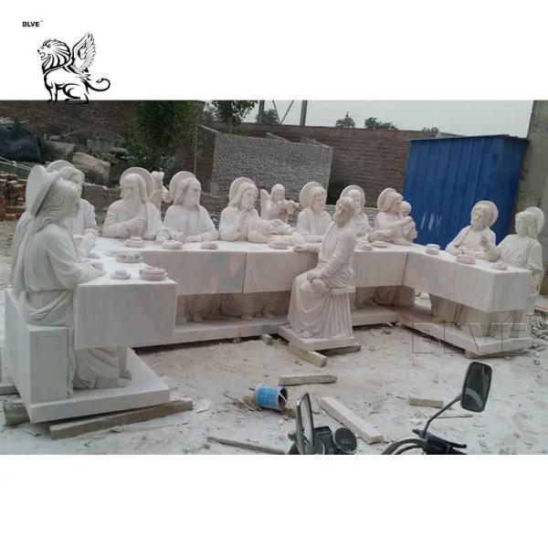 White Marble Statue Last Supper Sculpture Church Jesus Catholic Christian