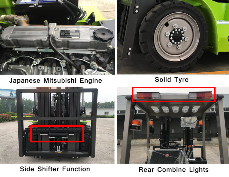 4ton Fork Lifter Fd40 Diesel Forklift 360 Degree Rotator