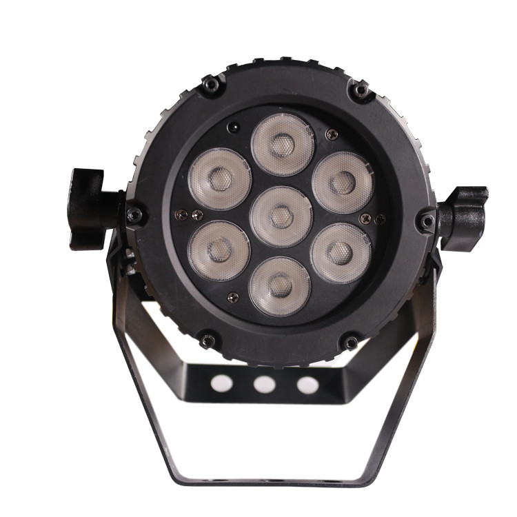 Tri Par Profile DJ Light 7 X 3W RGB 3 In1 LED Flat Par Light For Disco