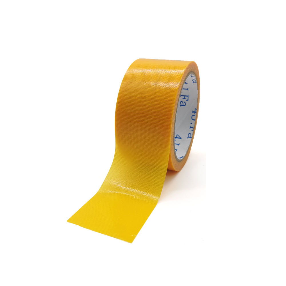 Strong Yellow Fabric Single Sided Duct Tape For Carpet Jointing Sealing