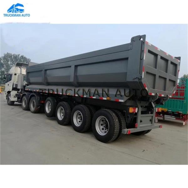 U Shape Tractor Trailer Dump Trailer , Load Trail Dump Trailer For Ghana Hyva