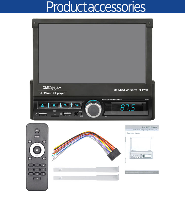 USB MP3 MMC WMA Car MP5 Player 1 Din Car Radio Autoradio Car Stereo